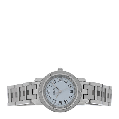 Hermes Stainless Steel 24mm Clipper Quartz Watch White 2 of 4