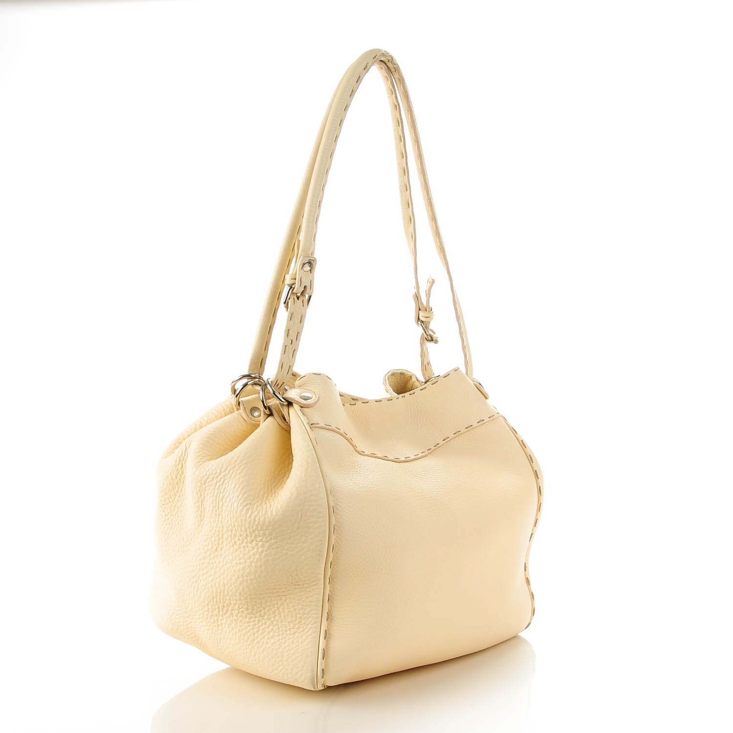 Fendi Calfskin Romano Selleria Small Bucket Butter 3 of 9