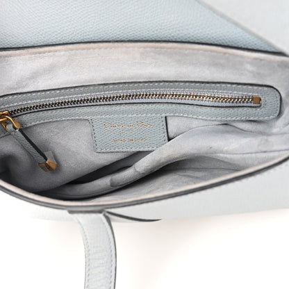 Christian Dior Grained Calfskin Saddle Bag Grey Stone 5 of 15