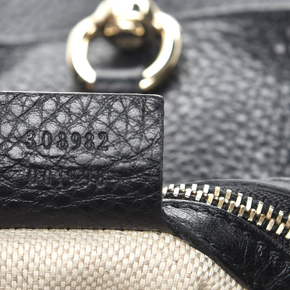 Gucci Pebbled Calfskin Medium Soho Chain Shoulder Bag Black 7 of 9