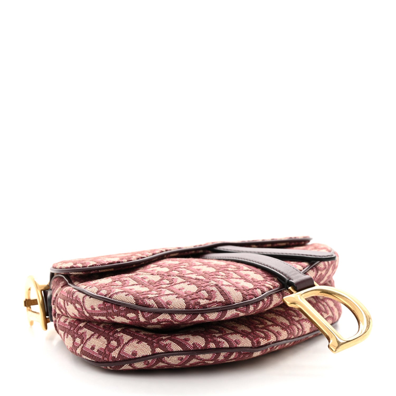 Christian Dior Oblique Saddle Bag Burgundy 4 of 10