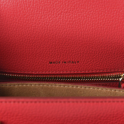MCM Calfskin Studded Mini Patricia Crossbody Bag Chinese Red 9 of 10