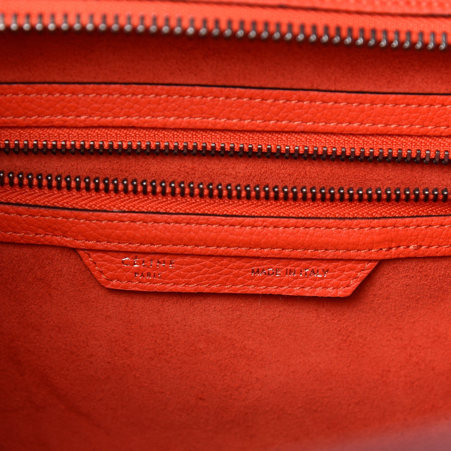 Drummed Calfskin Mini Luggage Vermillion