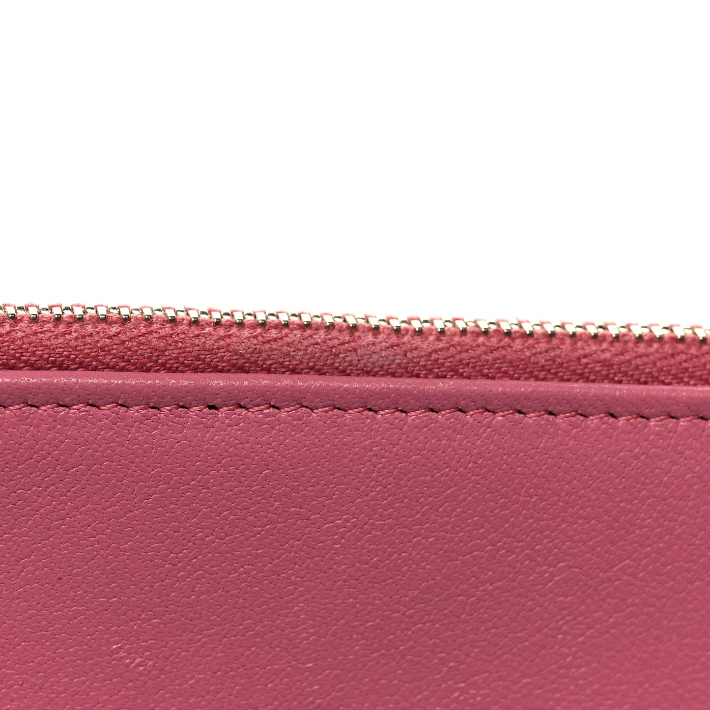 Sheepskin Quilted Large Vintage Mademoiselle Cosmetic Case Dark Pink