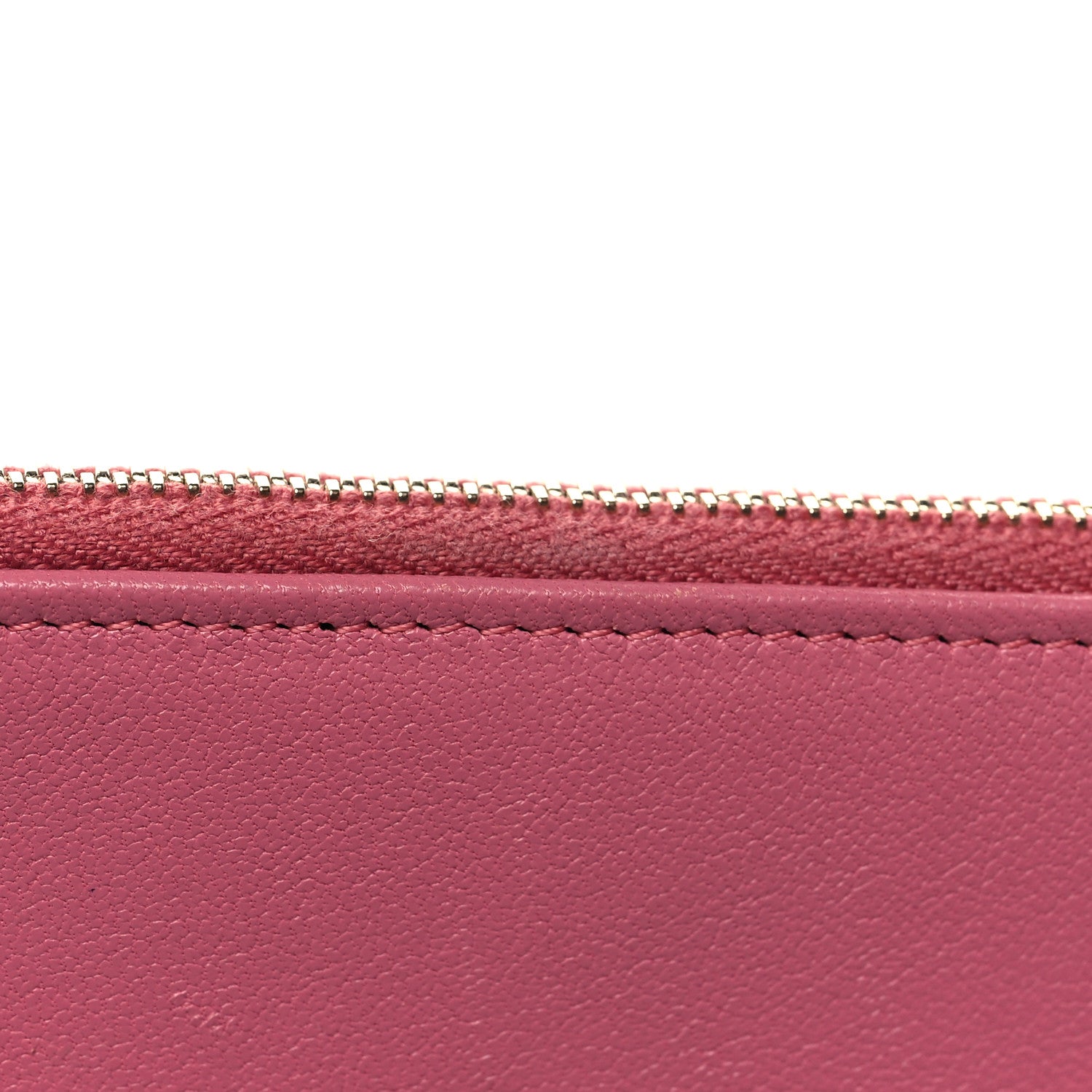 Chanel Sheepskin Quilted Large Vintage Mademoiselle Cosmetic Case Dark Pink 11 of 11