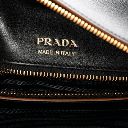 Prada City Calf Ribbon Bowling Bag Black 6 of 10