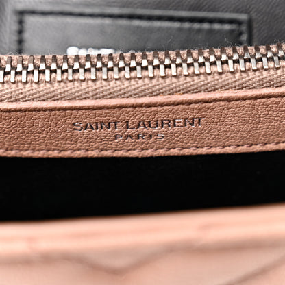 Saint Laurent Sheepskin Matelasse Chevron Monogram Medium College Bag Fard 8 of 12