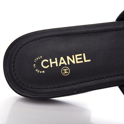 Chanel Lambskin Quilted Chain Mules 39 Black 8 of 11