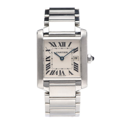 Cartier Stainless Steel 25mm Tank Francaise Quartz Watch 1 of 4