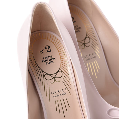 Gucci Nappa Bow High Heel Pumps 37.5 Light Powder Pink 8 of 11