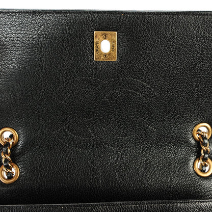 Chanel Shiny Goatskin Diagonal Quilted Small Flap Black 6 of 8