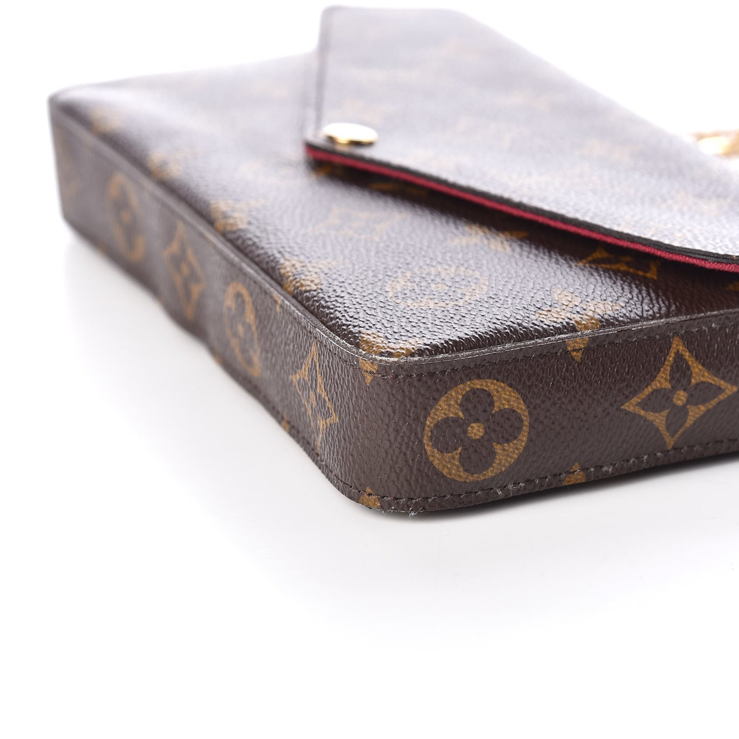 Monogram Pochette Felicie Chain Wallet Fuchsia