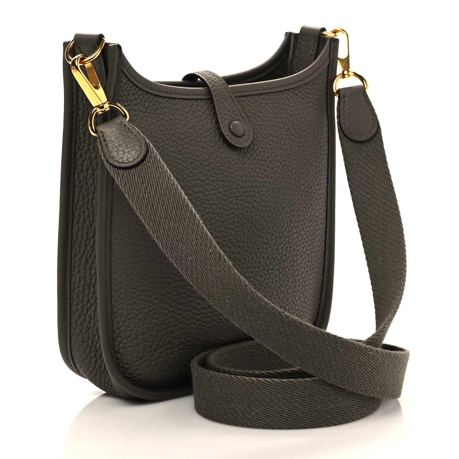 Hermes Taurillon Clemence Evelyne TPM Vert Bronze 2 of 7