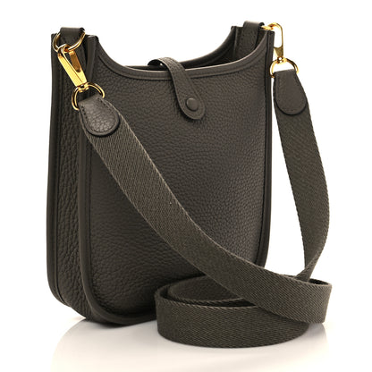 Hermes Taurillon Clemence Evelyne TPM Vert Bronze 2 of 7