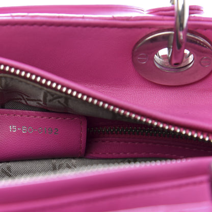 Christian Dior Lambskin Cannage Medium Lady Dior Fuchsia 9 of 14