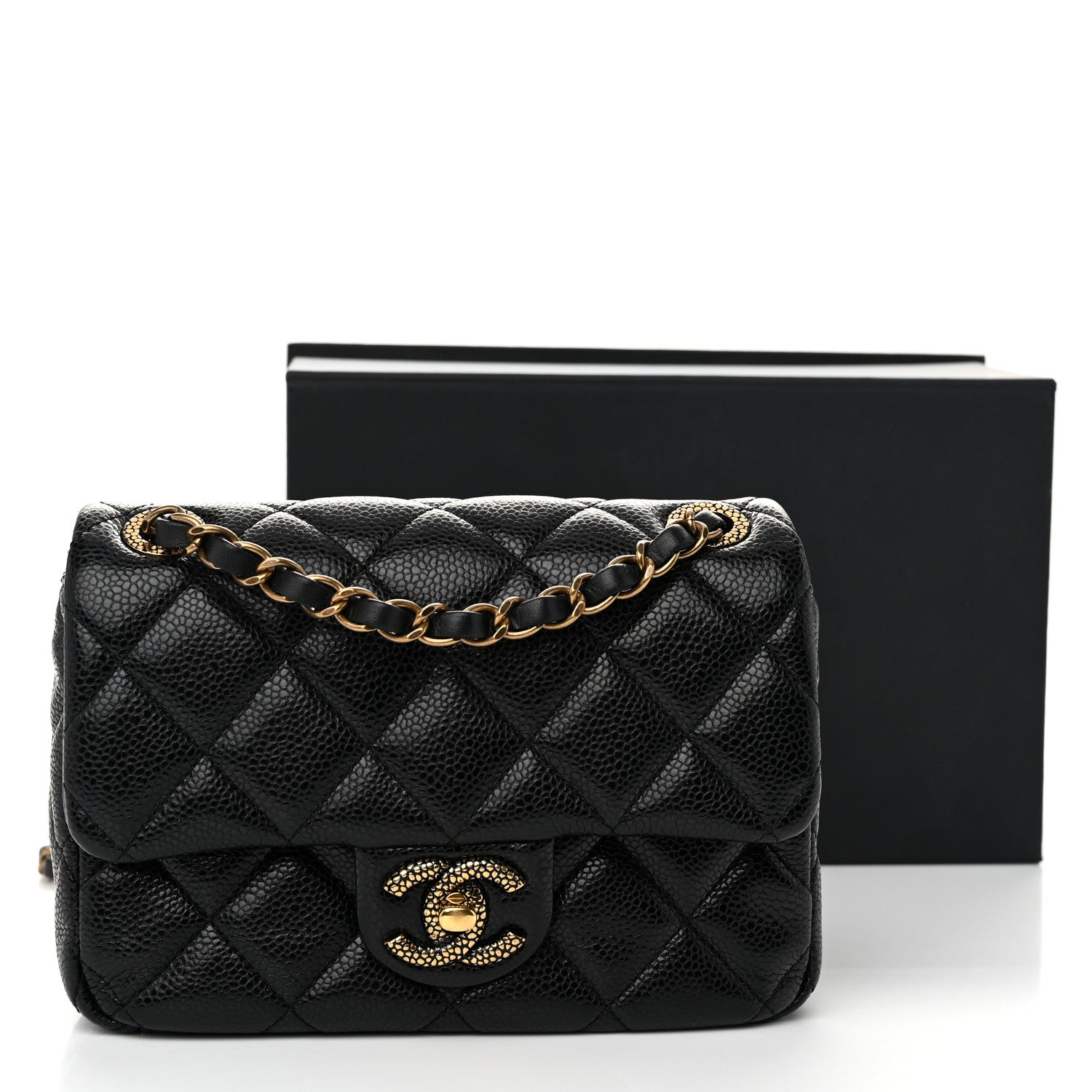 Chanel Grained Lambskin Quilted Mini Flap Black 11 of 11