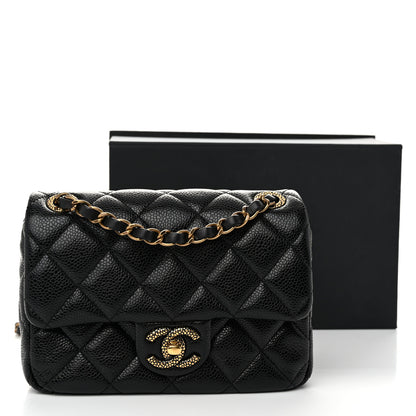 Chanel Grained Lambskin Quilted Mini Flap Black 11 of 11