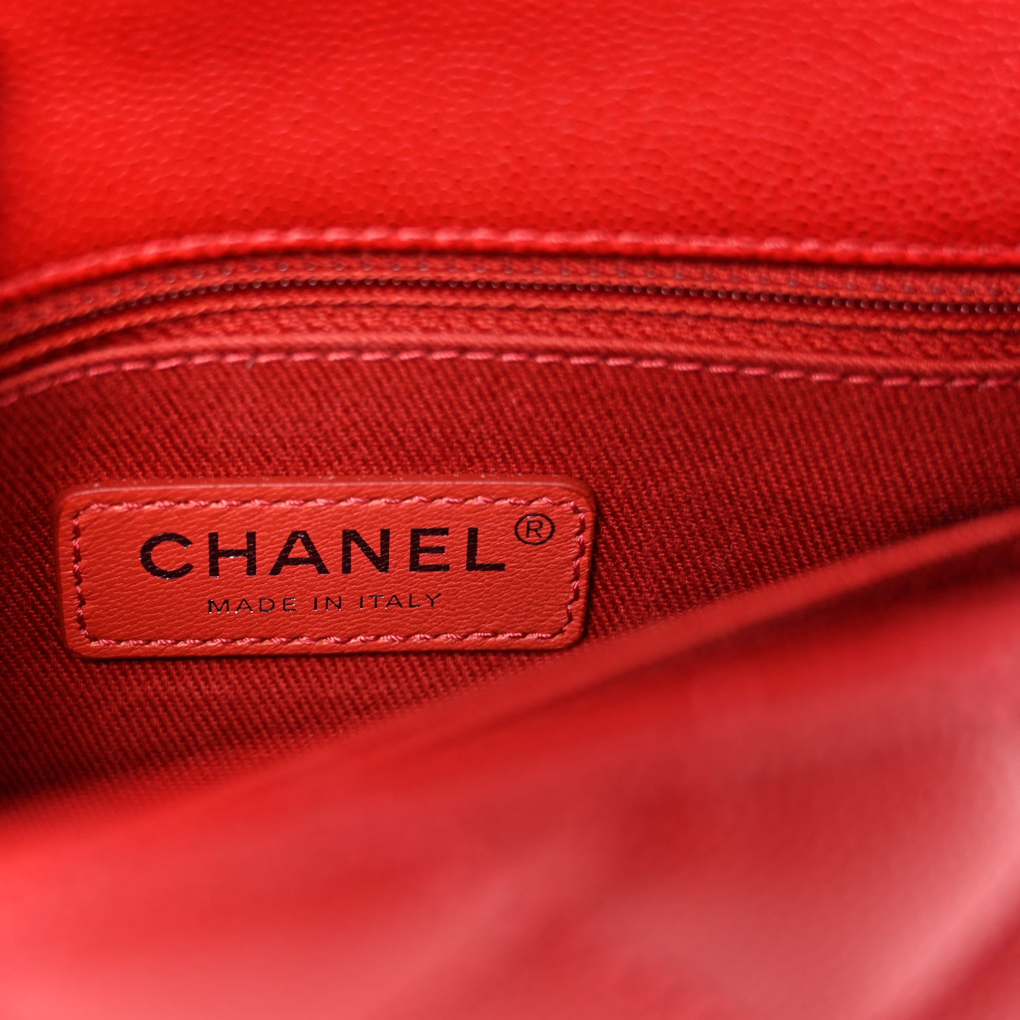 Caviar Quilted Mini Coco Handle Flap Red