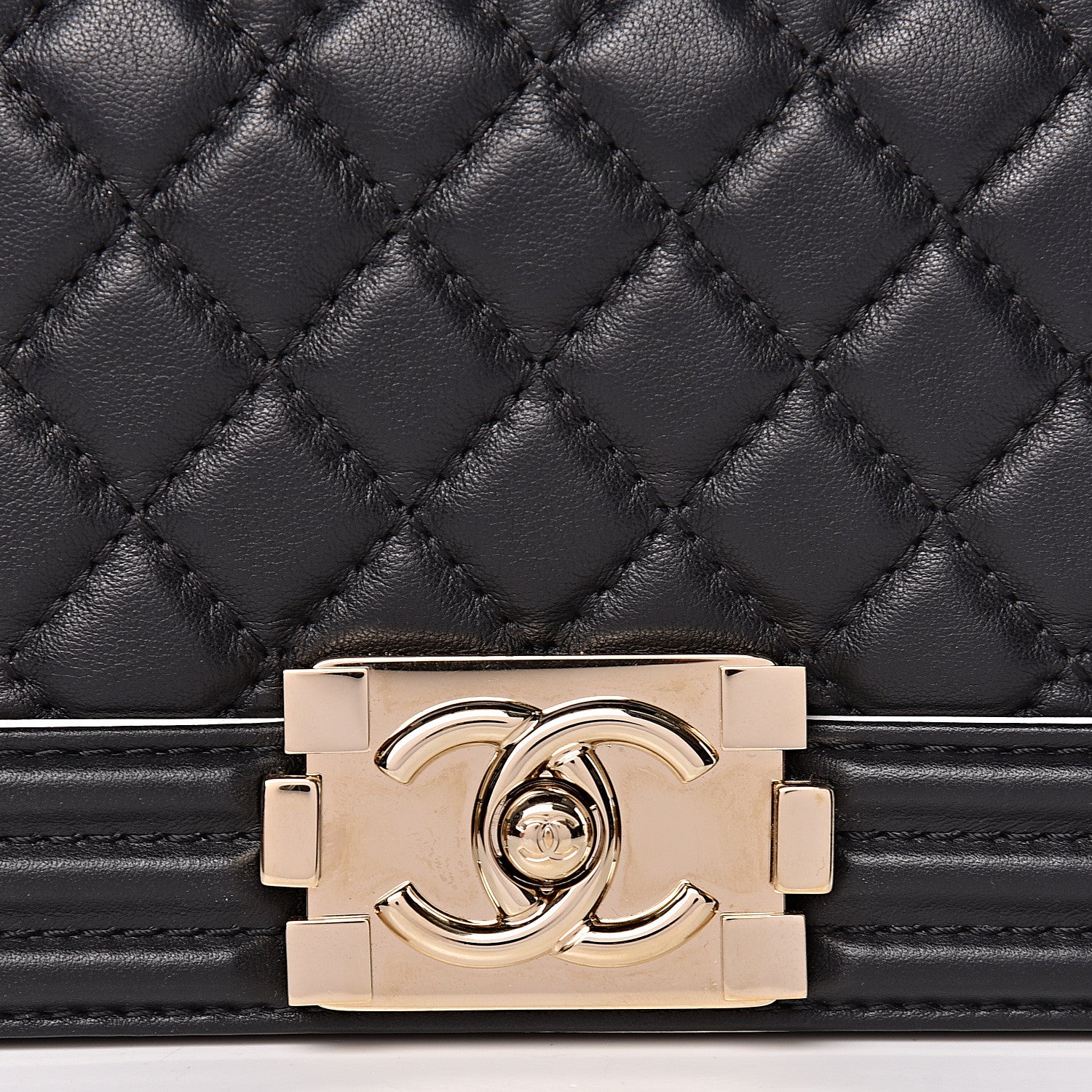 Chanel Calfskin Quilted Small Boy Top Handle Flap Black 12 of 12
