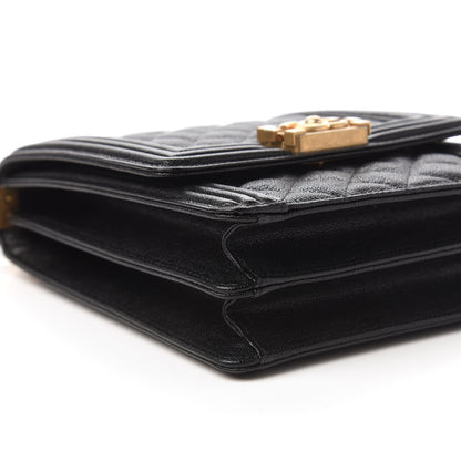 Chanel Caviar Quilted North South Boy Flap Black 7 of 12