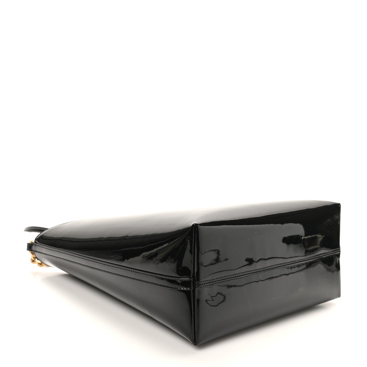 Saint Laurent Patent Calfskin Rendez-Vous Hobo Black 5 of 10