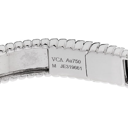 Van Cleef & Arpels 18K White Gold Perlee Signature Bangle Bracelet M 3 of 3