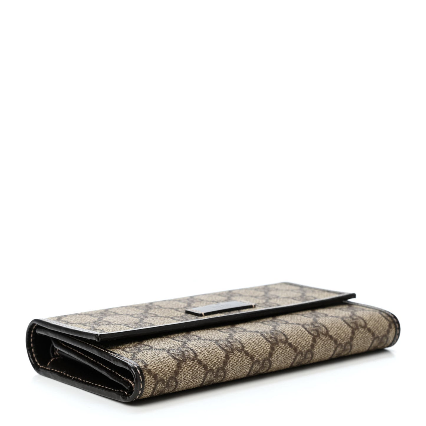 GG Plus Monogram Joy Continental Snap Oranizer Wallet Beige Ebony Dark Brown