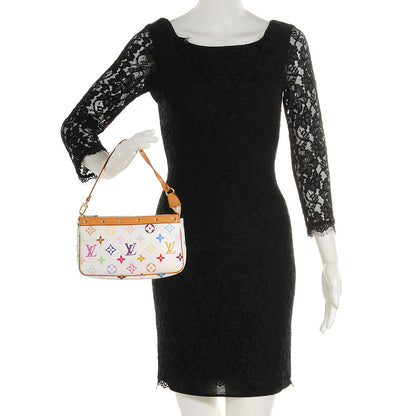 Louis Vuitton Monogram Multicolor Pochette Accessories White 2 of 8