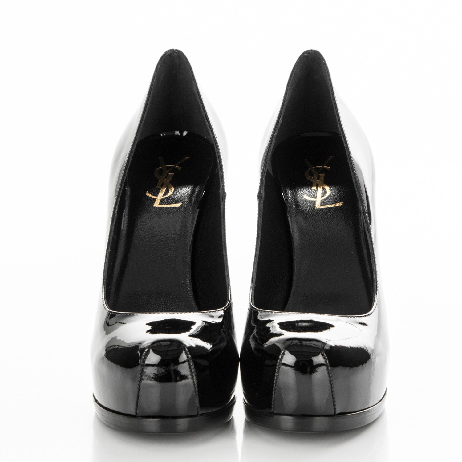 Saint Laurent Vitello Vernice Tribtoo 80 Pumps 38.5 Black 2 of 8