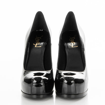 Saint Laurent Vitello Vernice Tribtoo 80 Pumps 38.5 Black 2 of 8