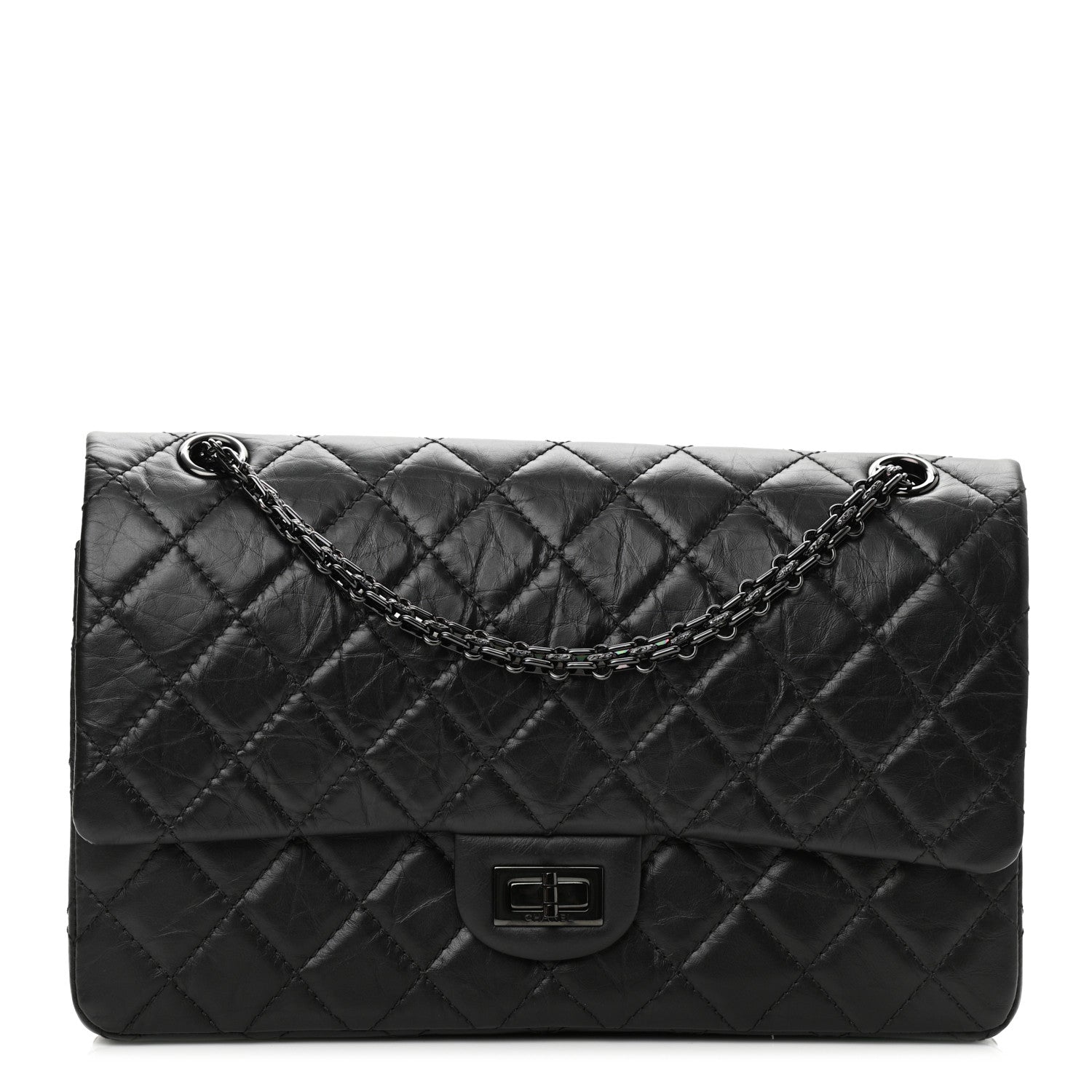 Chanel Aged Calfskin Quilted 2.55 Reissue 226 Flap So Black 1 of 11