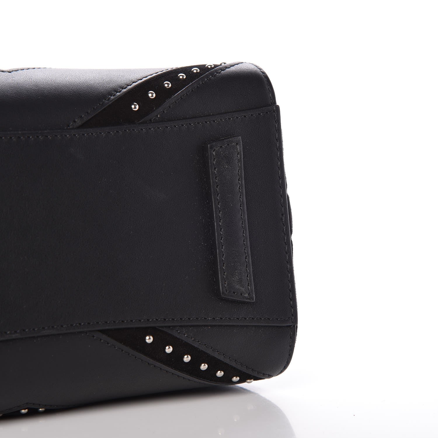 Givenchy Calfskin Suede Mini Studded Chevron Antigona Black 10 of 10