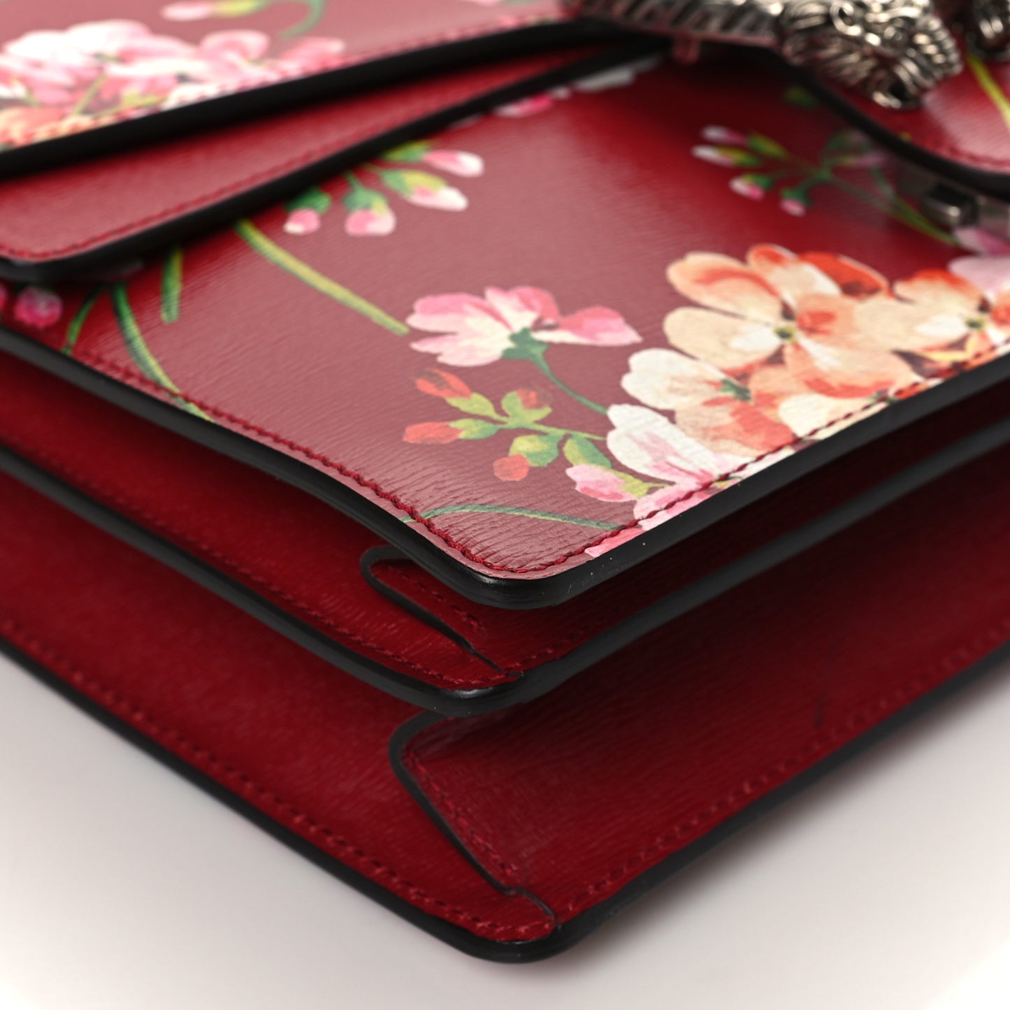 Calfskin Blooms Print Medium Dionysus Shoulder Bag Romantic Cherry Multicolor