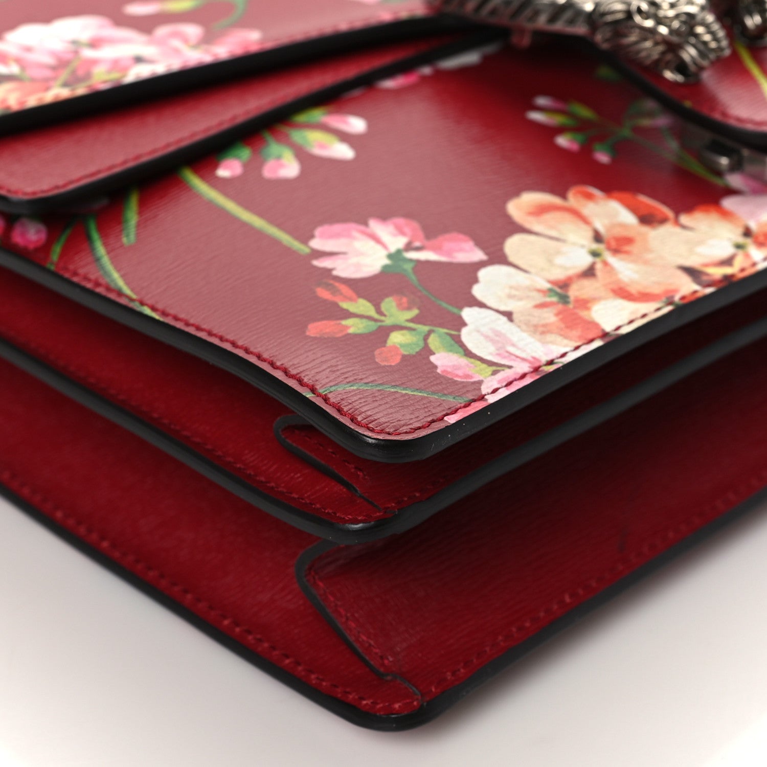 Gucci Calfskin Blooms Print Medium Dionysus Shoulder Bag Romantic Cherry Multicolor 8 of 9