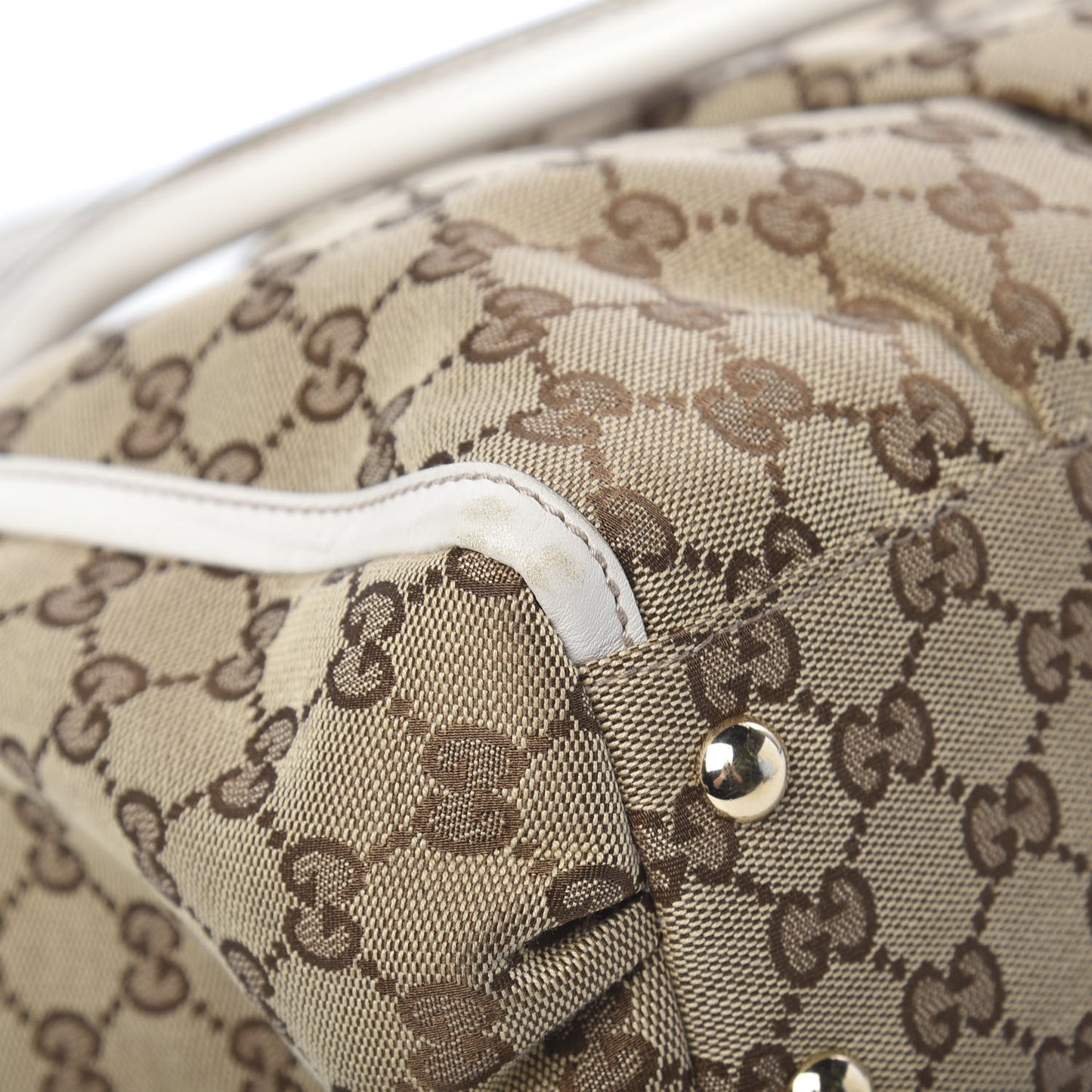 Monogram D Gold Ring Tote White