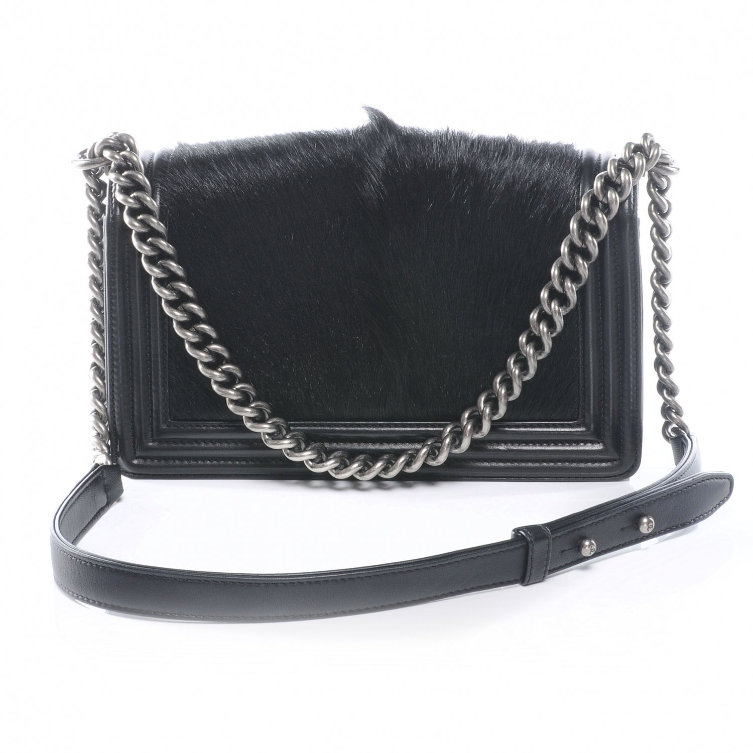 Chanel Goat Hair Medium Celtic Boy Flap Black 3 of 7