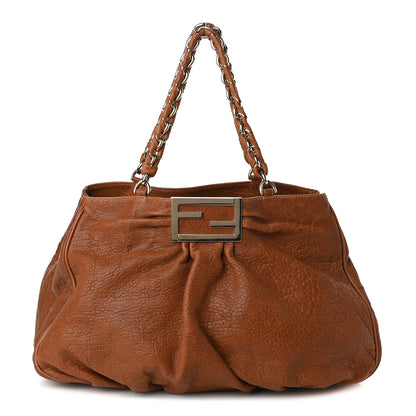Fendi Crinkled Lambskin Mia Tote Naturale 1 of 10