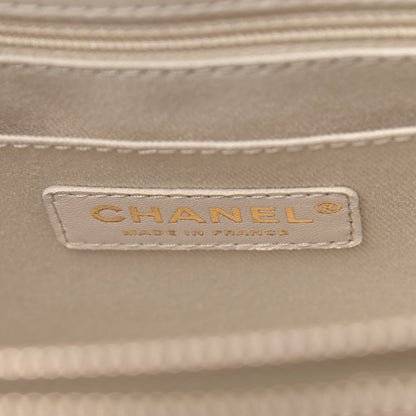 Chanel Grained Calfskin Small Bi-Color Neo Executive Shopper Tote Black Beige 6 of 9