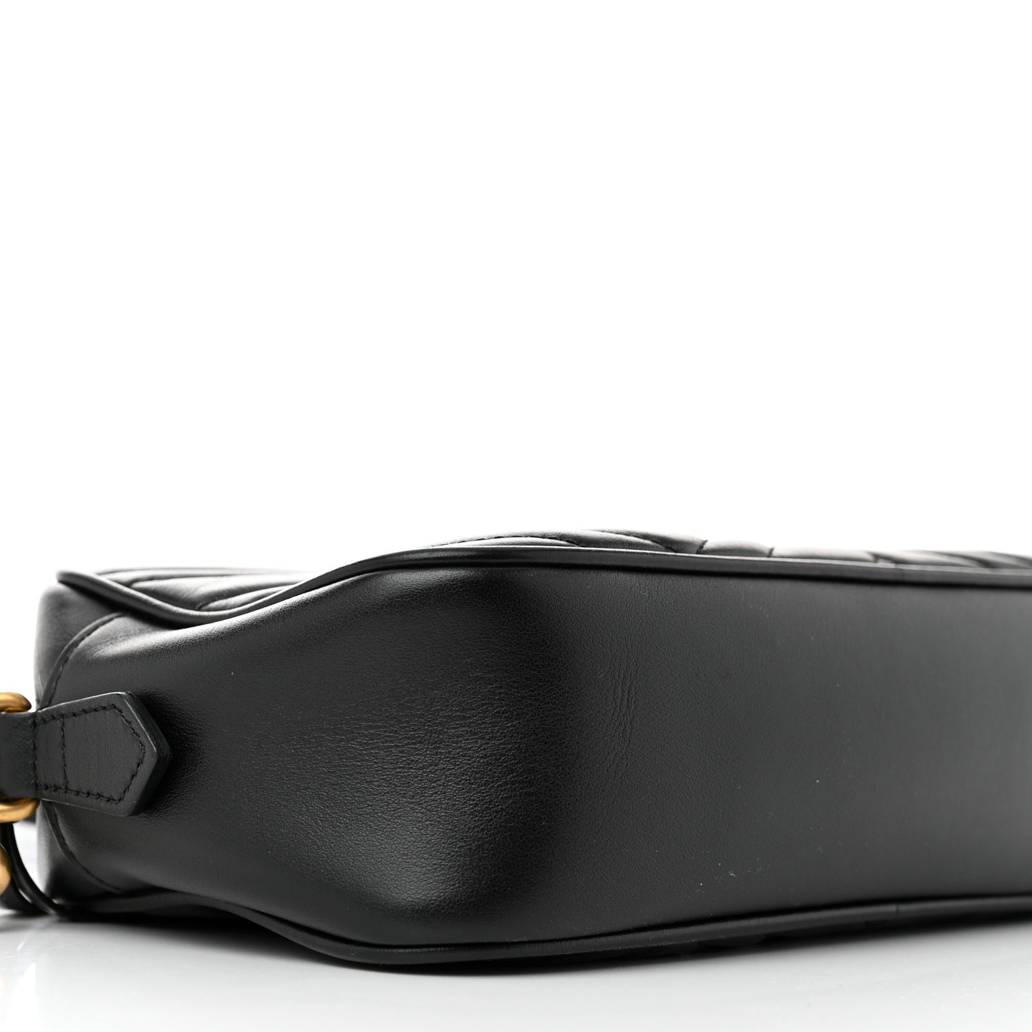 Calfskin Matelasse Small GG Marmont Chain Shoulder Bag Black