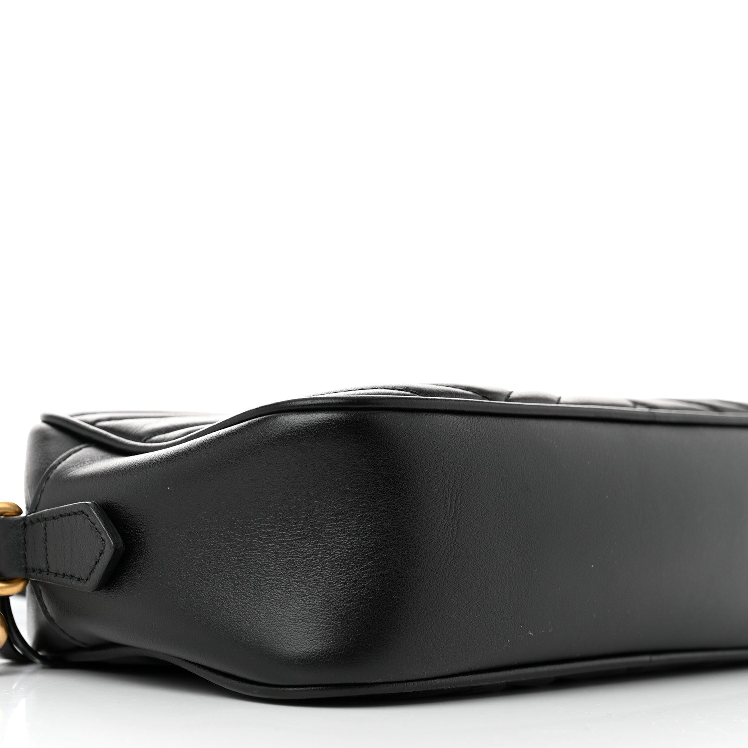 Gucci Calfskin Matelasse Small GG Marmont Chain Shoulder Bag Black 9 of 11