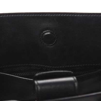 Prada Saffiano Soft Calfskin Small Zippered Tote Black 12 of 12