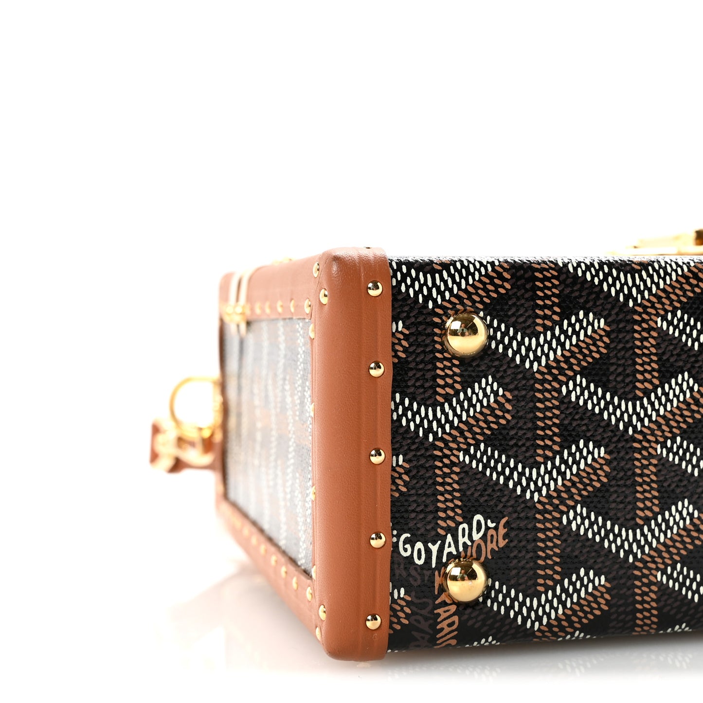 Goyardine Cassette Trunk Bag Black Gold