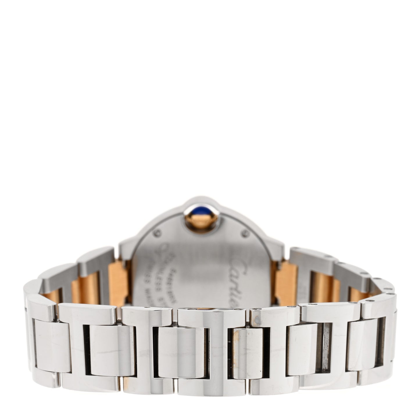 Stainless Steel 18K Yellow Gold 28mm Ballon Bleu De Cartier Quartz Watch