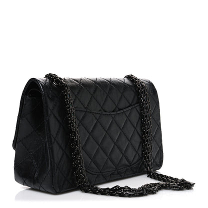 Chanel Aged Calfskin Quilted 2.55 Reissue 225 Flap  So Black 3 of 10