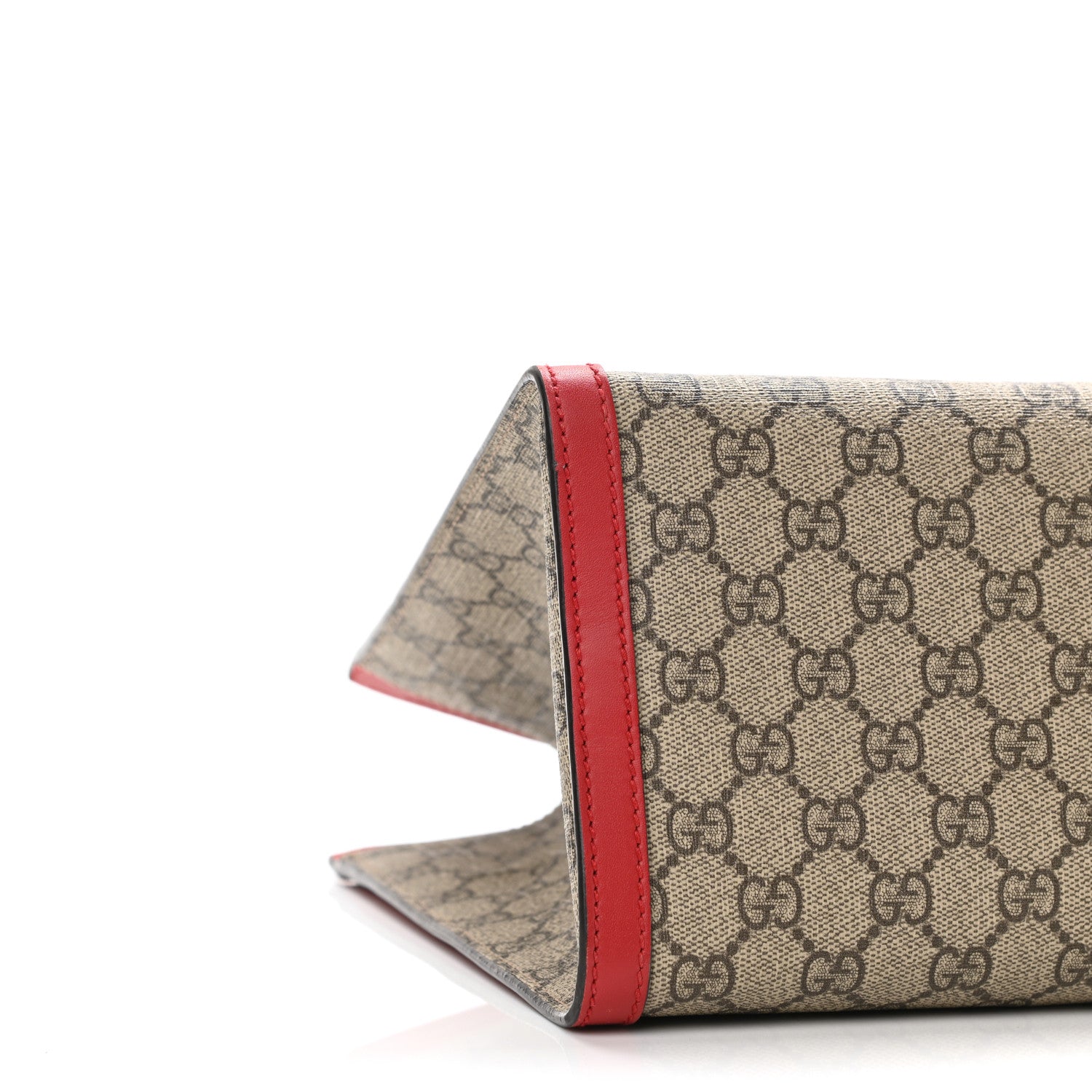 Gucci GG Supreme Monogram Medium Padlock Tote Red 9 of 10