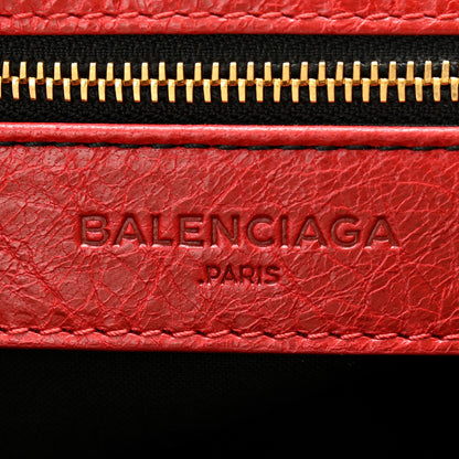 Balenciaga Agneau Giant 12 Gold Hardware Envelope Strap Clutch Rouge Lipstick 8 of 14