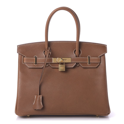 Hermes Natural Barenia Faubourg Birkin 30 Fauve 1 of 10
