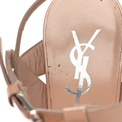 Saint Laurent Patent Tribute 105 Platform Sandals 35 Nude Powder 12 of 14