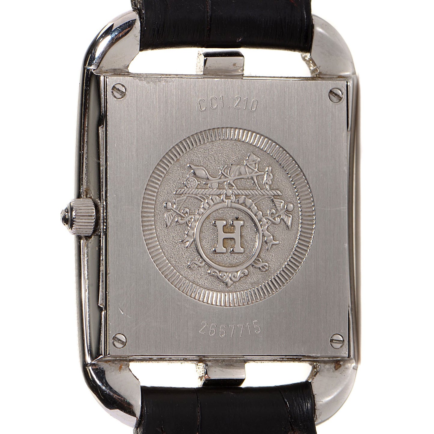 Stainless Steel Alligator 23mm Cape Cod Quartz Watch Noir