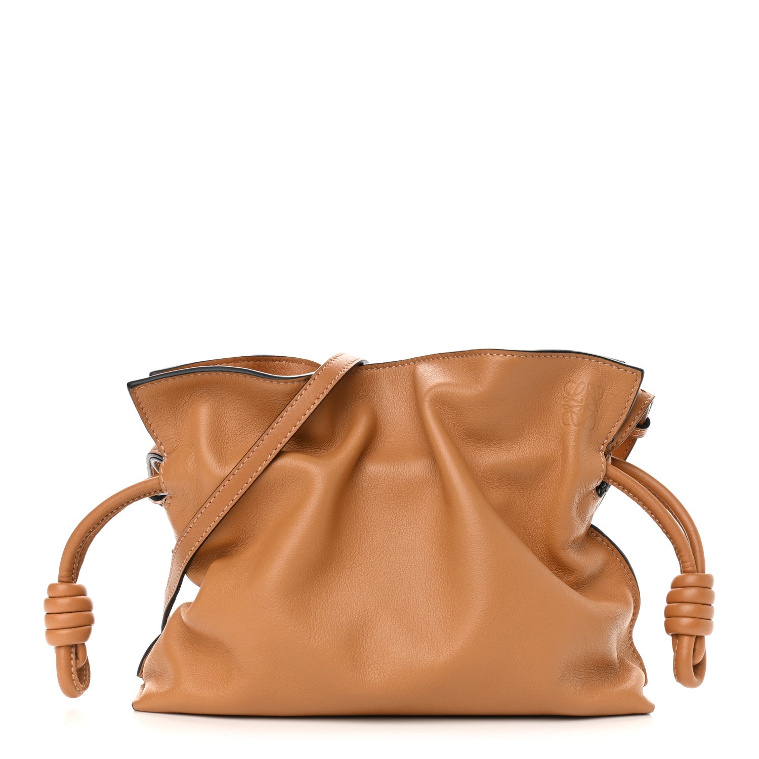 Loewe Calfskin Mini Flamenco Knot Clutch Warm Desert 1 of 10
